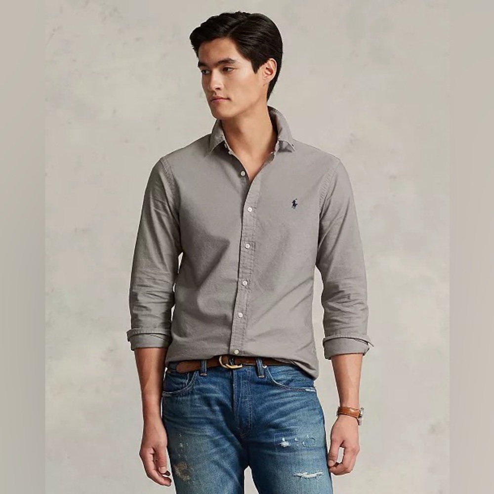 Ralph Lauren Solid Classic-Fit Oxford Long-Sleeve Woven Shirt